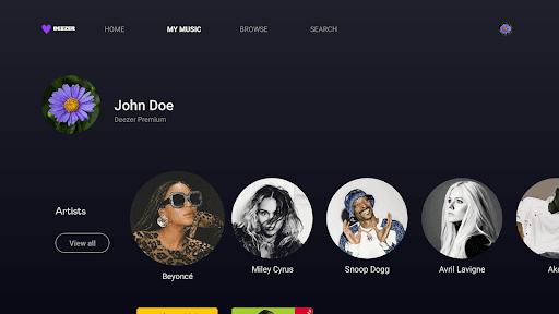 Deezer for Android TV