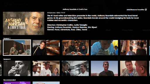 GoTraveler for Android TV