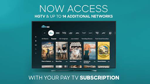 HGTV GO-Watch with TV Provider