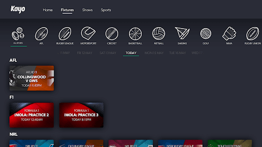 Kayo Sports - for Android TV