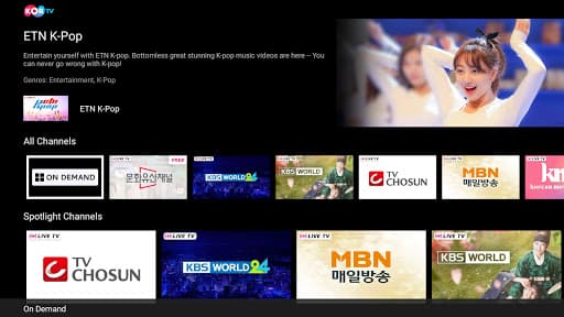 KORTV for Android TV