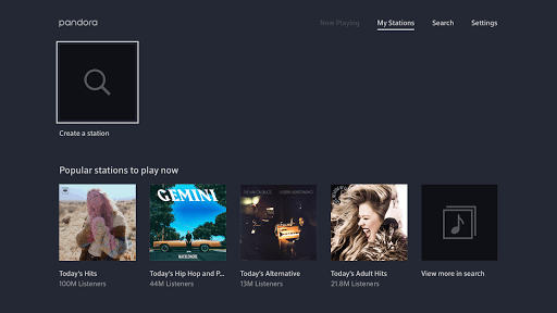 Pandora Music for TV