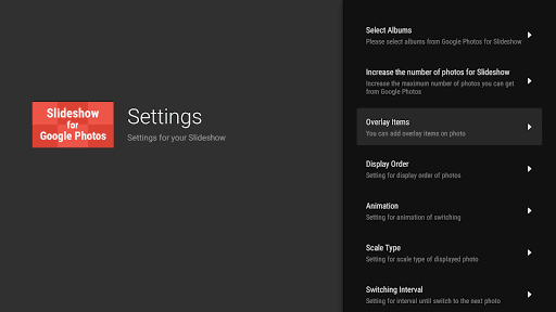 Slideshow for Google Photos