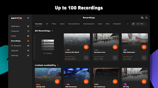 Zattoo - TV Streaming App