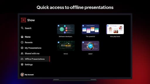 Zoho Show for Android TV - Presentation viewer
