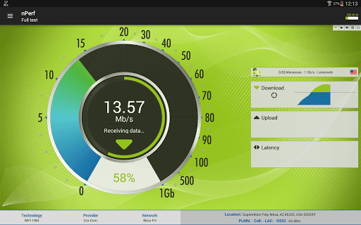 Speed test 4G 5G WiFi