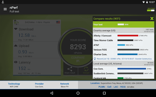 Speed test 4G 5G WiFi