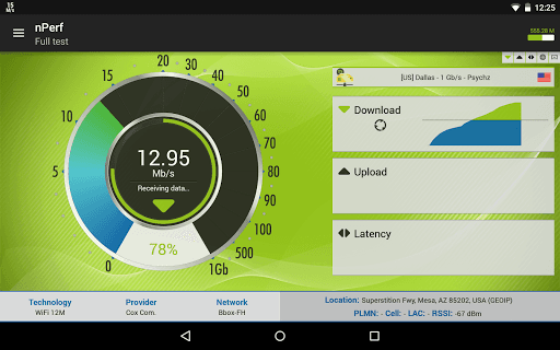 Speed test 4G 5G WiFi